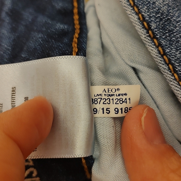 ⛄EUC American Eagle, Dark Rinse, Hi-Rise Skinny, Super Stretch, Jeggings, 00 - Picture 8 of 13